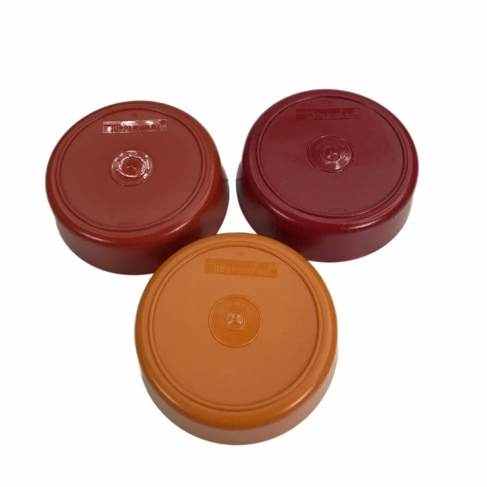 Tupperware Little Wonder Bowls Set of 3 #1286 USA Vintage Autumn Harvest